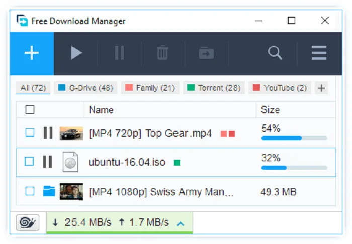 most popular Free Download Manager